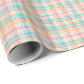 Kleurrijke geruite plaid cadeaupapier (Rol Hoek)