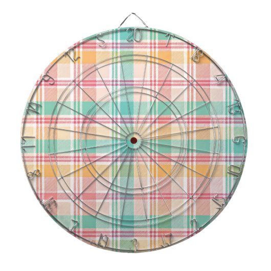 Kleurrijke geruite plaid dartbord (Voorkant)