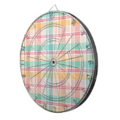 Kleurrijke geruite plaid dartbord (Voorkant Rechts)
