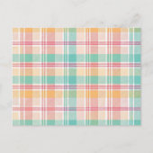 Kleurrijke geruite plaid feestdagenkaart (Voorkant)