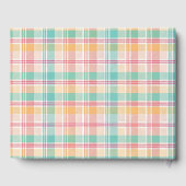 Kleurrijke geruite plaid gastenboek (Achterkant)