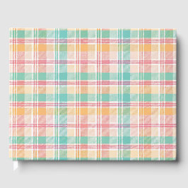 Kleurrijke geruite plaid gastenboek