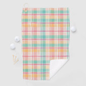 Kleurrijke geruite plaid golfhanddoek (Insitu)