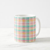 Kleurrijke geruite plaid koffiemok (Voorkant rechts)