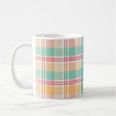 Kleurrijke geruite plaid koffiemok (Links)
