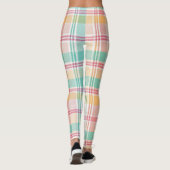 Kleurrijke geruite plaid leggings (Achterkant)