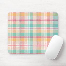 Kleurrijke geruite plaid muismat