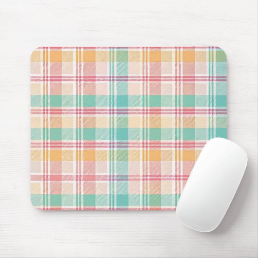 Kleurrijke geruite plaid muismat (Met muis)