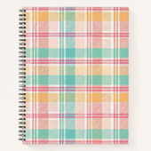 Kleurrijke geruite plaid notitieboek (Voorkant)