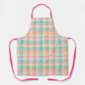 Kleurrijke geruite plaid schort (Voorkant)
