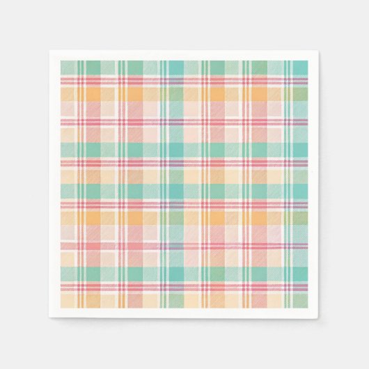 Kleurrijke geruite plaid servet (Voorkant)