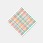 Kleurrijke geruite plaid servet (Hoek)