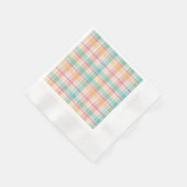 Kleurrijke geruite plaid servet (Hoek)