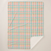 Kleurrijke geruite plaid sherpa deken (Voorkant)