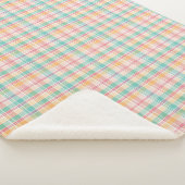 Kleurrijke geruite plaid sherpa deken (3/4)