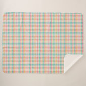 Kleurrijke geruite plaid sherpa deken (Voorkant (horizontaal))