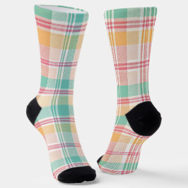 Kleurrijke geruite plaid sokken