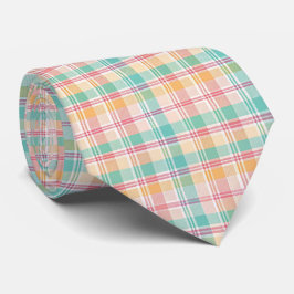 Kleurrijke geruite plaid stropdas