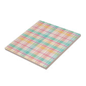 Kleurrijke geruite plaid tegeltje (Zijkant)