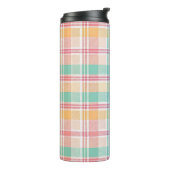 Kleurrijke geruite plaid thermosbeker (Gedraaid links)