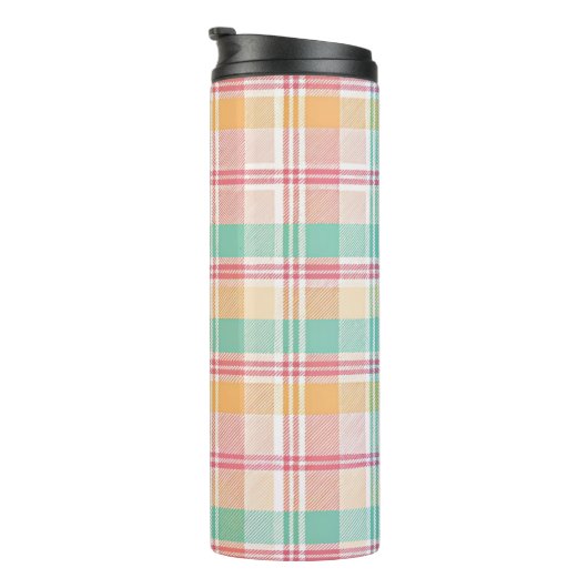 Kleurrijke geruite plaid thermosbeker (Geroteerd rechts)