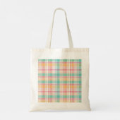 Kleurrijke geruite plaid tote bag (Achterkant)