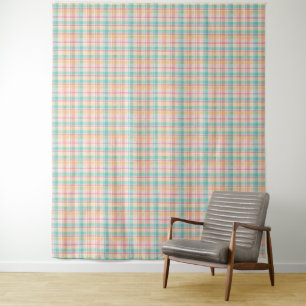 Kleurrijke geruite plaid wandkleed