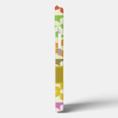 Kleurrijke Geruite Retro Bloemen Geborduurd  Case-Mate iPhone Case (Achterkant / Links)