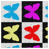 Kleurrijke geruite vlinder stof (Close Up)