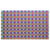 Kleurrijke geruite vlinder stof (Yard (91,4 cm))