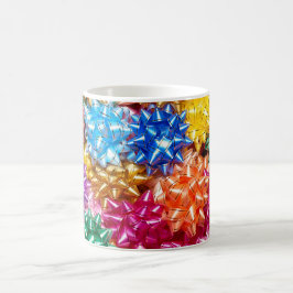 Kleurrijke geschenk boog party cadeau strik feeste koffiemok