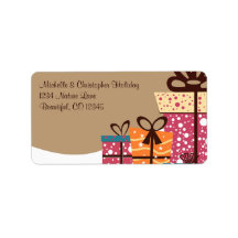 Kleurrijke Geschenken in Sneeuw Winter Adres