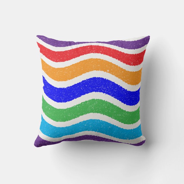 Kleurrijke  gescheurd papier Effect Custom Kussen (Achterkant)