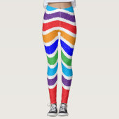 Kleurrijke gescheurd papier Effect Custom Leggings (Voorkant)