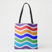Kleurrijke  gescheurd papier Effect Custom Tote Bag (Voorkant)