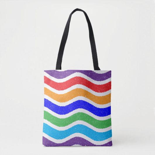 Kleurrijke  gescheurd papier Effect Custom Tote Bag (Voorkant)