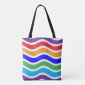 Kleurrijke  gescheurd papier Effect Custom Tote Bag (Achterkant)