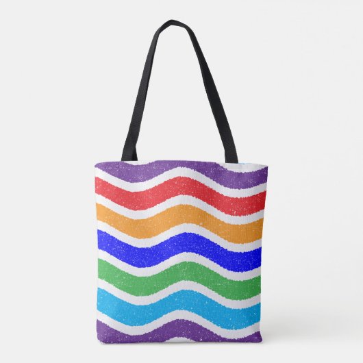 Kleurrijke  gescheurd papier Effect Custom Tote Bag (Achterkant)