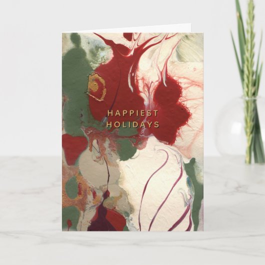 Kleurrijke geschilderde Abstracte gelukkigste vaka Feestdagen Kaart (Voorkant)