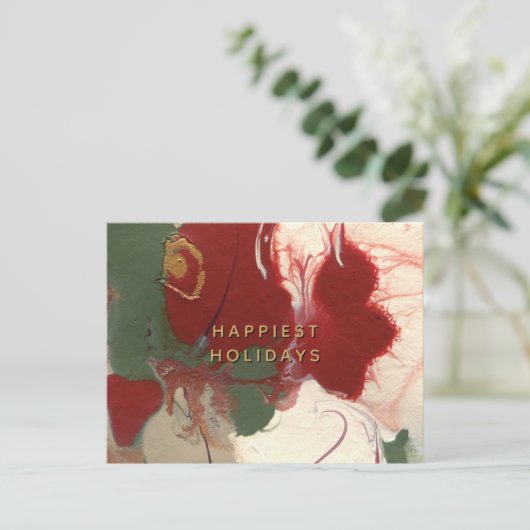 Kleurrijke geschilderde Abstracte gelukkigste vaka Feestdagenkaart (Staand voorkant)