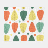 Kleurrijke geschilderde bladeren, heldere zakelijk fleece deken (Voorkant (Horizontaal))