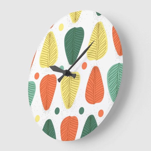 Kleurrijke geschilderde bladeren, heldere zakelijk grote klok (Hoek)