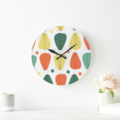 Kleurrijke geschilderde bladeren, heldere zakelijk grote klok (Huis)