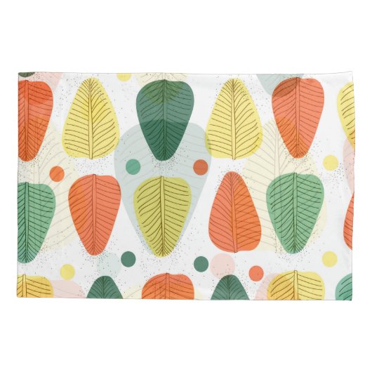 Kleurrijke geschilderde bladeren, heldere zakelijk kussensloop (Achterkant)