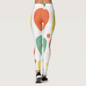 Kleurrijke geschilderde bladeren, heldere zakelijk leggings (Achterkant)