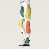 Kleurrijke geschilderde bladeren, heldere zakelijk leggings (Links)