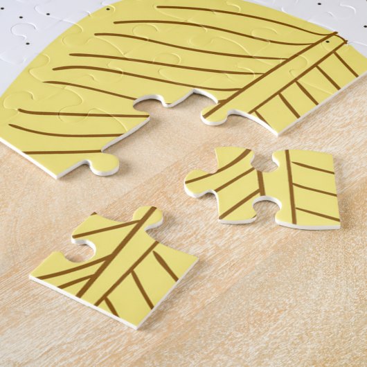 Kleurrijke geschilderde bladeren, heldere zakelijk legpuzzel (Zijkant)