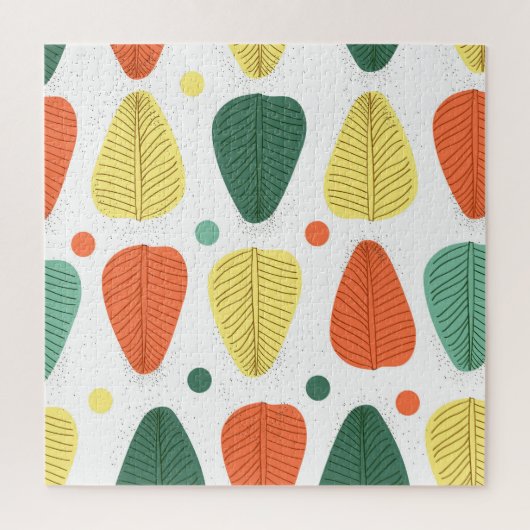 Kleurrijke geschilderde bladeren, heldere zakelijk legpuzzel (Verticaal)