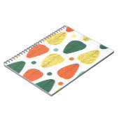 Kleurrijke geschilderde bladeren, heldere zakelijk notitieboek (Linkerzijde)