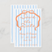 Kleurrijke geschilderde bruiloft save the date (Voorkant / Achterkant)